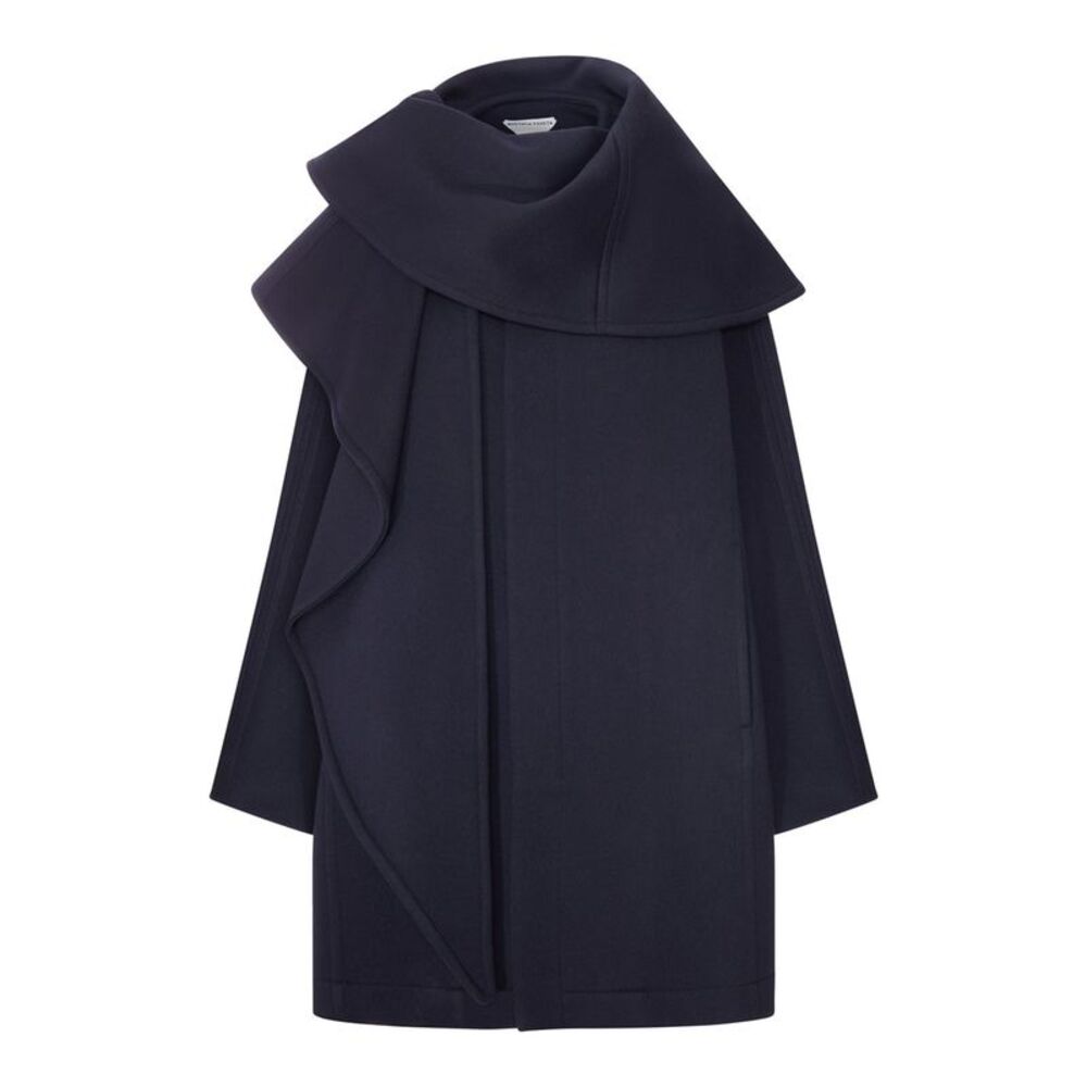 Bottega Veneta Women Coat With Oversized Draped Collar